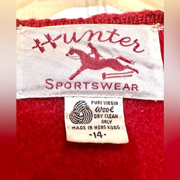 Vintage Hunter Sportsware 100% Virgin Wool Button Jacket size 14 - Picture 5 of 8